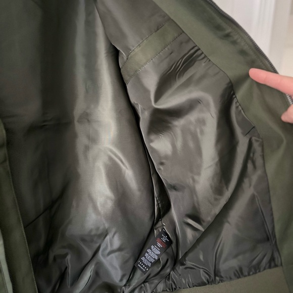 Topman Olive Green Bomber Jacket - Picture 7 of 10